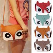 FREE SHIPPING Cute retro owl fox shoulder messenger hand bag